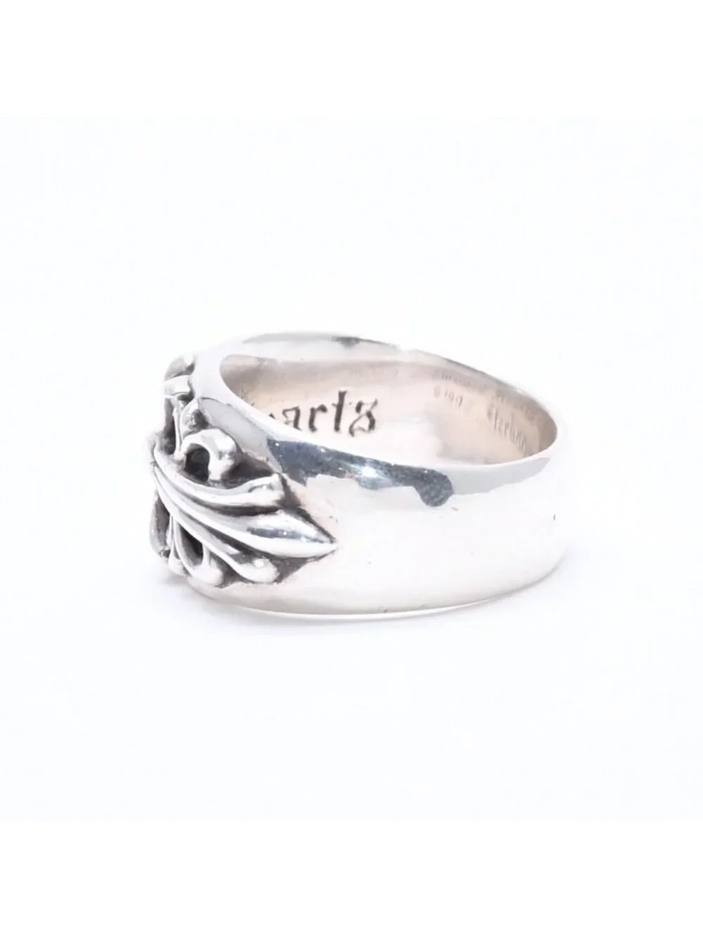 Chrome Hearts Floral Cross Ring Sterling Silver